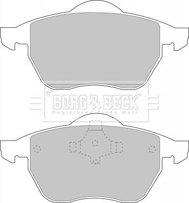 BORG & BECK Комплект тормозных колодок, дисковый тормоз BBP1575